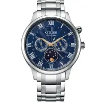 在飛比找momo購物網優惠-【CITIZEN 星辰】光動能紳士時尚月相錶-42mm(AP