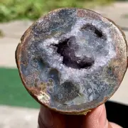 148G Natural amethyst geode quartz cluster crystal specimen healing
