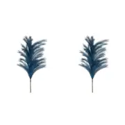 2x Belle Wheat Grass Dried Foliage Artificial Plant Indoor Home Decor 1.1m Blue