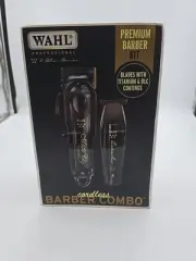 Wahl Cordless Barber Combo Black Magic Clip Clipper & Detailer Trimmer 3025397