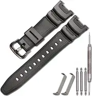 [MCXGL] Resin Watch Band Replacement for Casio SGW-100 Waterproof Sports Watch Strap