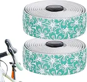 Bike Tape for Handlebars | Road Bike Bar Tape,Padded Anti-Slip Cherry Pattern 2 Rolls Accessories for Steering Gravel Hockey Rowing Pole