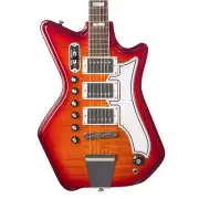 Airline Guitars Jetsons 3P FM Cherryburst Flame - Tone Chambered Electric - NEW!
