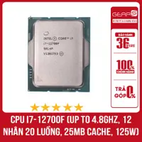 在飛比找蝦皮購物優惠-Intel CORE I7-12700F CPU(高達 4.