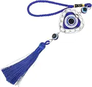 [Yardenfun] Blue Eye Decor Key Charms Car Hanging Evil Eye Ornament with Tassel Fashionable Trendy Pendant for Bag or Door