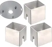Barbecue Pan Gasket | 3X Stainless Steel Spacer | Dishwasher Safe Grill Square Fireproof Board For Most Types Of Barrels