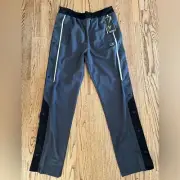 AND1 Tear Away Athletic Side Snap Pants Gray Black Mens Small New Y2K Basketball
