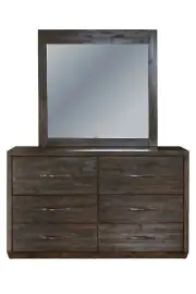 Dressing table with mirror in Meadow black