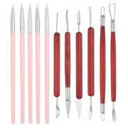 11 Pcs 5mm Silicone Clay Sculpting Tool Kit, Polymer Clay Tools Set, Black Gray