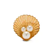 [Jennifer Behr] Jennifer Behr Maricela Shell-pearl Earrings ONE SIZE GOLD/WHITE
