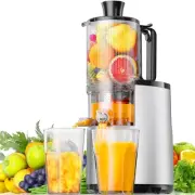 Cold Press Juicer, 5.5" Extra Large Feed Chute Slow Masticating Juicer, 250W ...