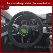 Perforate & Smooth Suede Car Steering Wheel Cover For Audi A4l Q3 Q5L Q7 A6L A5