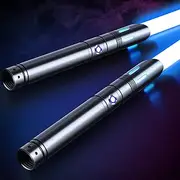 ANASABER Lightsaber,Dueling Light Saber 2 Pack, 12Color RGB Lightsabers with Metal Hilt,Replaceable Blade FX Light Sabers for Adults,Kids,Halloween Cosplay,Birthday Xmas Party Gift