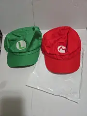 Mario and Luigi Super Mario Bros hat Halloween costume hats Nintendo Adult