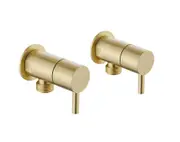HC Luxury Brushed Gold Round Washing Machine Set