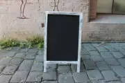 Large A-Frame Chalkboard, Recycled Timber, Rustic Blackboard, White Washed