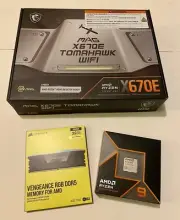 AMD RYZEN 9 9900x MSI MAG X670E TOMAHAWK CORSAIR DDR5 32GB 6000MHZ CPU NEW COMBO