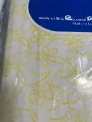 Dan River No Iron Yellow & White Fitted Double Sheet