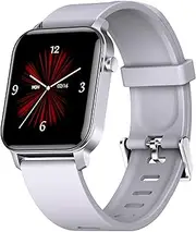 ABYX Fit Ozone 2 Smart Watch Multifunction Waterproof Multisports Compatible with Android and iOS (Silver)