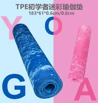 在飛比找Yahoo!奇摩拍賣優惠-瑜伽運動墊 TPE環保材質室內健身運動塑形瑜伽墊