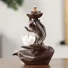 Incense Holder Incense Burner Lotus Shape Incense Burner with Backflow
