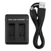 Dual USB Charger Dock for GoPro HERO 5, 6, 7 Black Batteries 3.85V 800mAh NEW