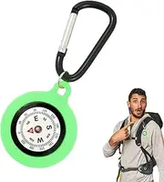 Compass Keychain - Camping Compass | Carabiner Clip On Compass for Hiking, Small Pocket Compass Keychain for Outdoor Hiking