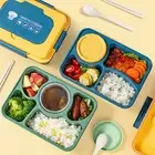 Meal Prep Container with Sauce Box Multi-compartment Lunch Box Bento for School