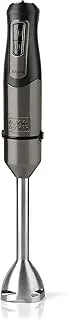 BLACK+DECKER BXHB1000E - Hand Blender, 1000 W, 20 Speeds, Turbo, Stainless Steel Blades, Removable Stainless Steel Base, Ice Crushed-Ice, Ergonomic, Stainless Steel