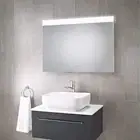 Pebble Grey 36 x 24 inch Bathroom Mirror with LED Illuminated Lights