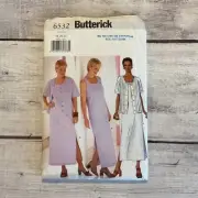 Butterick 6532 Sewing Pattern Sleeveless Midi Dress Jacket Miss Sz 18-22 UNCUT