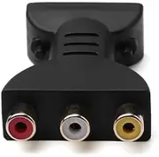 HDMI-3RCA Adapter HDMI Male to 3 RCA Female Composite Video Audio VA Component Converter Adapter Suitable for HDTV DVD and Most LCD Projectors Device (Red, White, Yellow, One Size)
