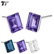 TT 925 Sterling Silver made with Swarovski Crystal Earrings A Pair (925E01)