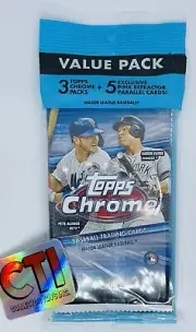 2020 TOPPS CHROME BASEBALL SEALED CELLO VALUE PACK - PINK REFRACTORS - BICHETTE