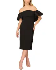 Aidan Mattox Bonded Crepe Sheath Dress