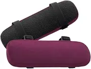 LeeQinersw Arm Pads Cushion Memory Foam Ergonomic Comfortable Support Arm Rest Covers for Home Office Chair Gaming Chair, Purple