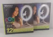 12" Selfie Ring Light with 63" Adjustable Tripod Stand and Phone Holder LED
