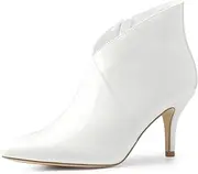 [Allegra K] Women's V Shape Pointed Toe Stiletto Heel Ankle Boots