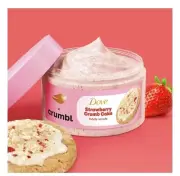 Dove X Crumbl Body Scrub Strawberry Crumb Cake 15oz New