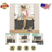 Space-Saving 55-Inch Wide Retractable Baby Gate for Indoor & Outdoor Safety