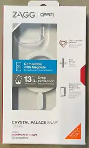 iPhone 13 Case CLEAR ZAGG Crystal Palace Snap MagSafe Compatible New 6.1" 2021