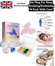 Ear Plugs for Sleep Travel - Ultra Soft Flexible Earplugs for Hearing Protection