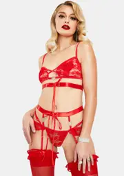 Hottie Satisfy Me 4 Piece Lingerie Set