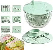 Salad Spinner with Vegetable Chopper - Vegetable Dryer, Pasta & Chip Spinner | Washing Machine Counter And Dryer Design For Kitchen Fresh Crispy Salads