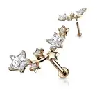 Piercing Ear Labret Multi Stars Rose