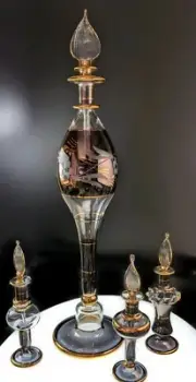 4 Vintage Handmade Egyptian Bottle bottle made pre 1995 3 sml 1 Xlarge JCE17 100