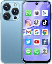 Mini Mobile Phone 4G Smartphone, 3.88 Inch Full Screen Smartphone Android 12, Dual SIM, Face Recognition, GPS, OTC,Google Play Unlocked Phone (Blue, 64, GB, GB, 4)
