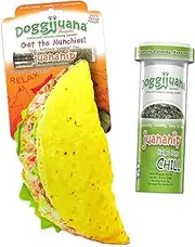 Doggijuana Bundle | Interactive Dog Toy with Juananip Refill | Includes Refillable Plush Dog Toy & Organic Juananip Refill for Natural Calming |Engaging and Relaxing Pet Play (Taco)