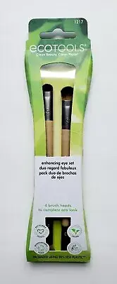 ECOTOOLS Enhancing Eye Makeup Brush Set: 2 Brushes w/4 Heads NEW
