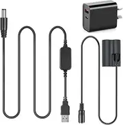 Raeisusp ACK-E2 USB Cable + DR-400 DC Coupler BP-511 Dummy Battery + QC3.0 USB Adapter for Canon EOS 20D 30D 40D 5D 50D D30 D60